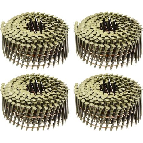 QUARKZMAN 1200 1-3/4" x 0,083" 15-Grad-Ringschaft-Vollkopf-Verkleidungsnägel auf Drahtspule für Lattung und Verkleidungsmaterialien