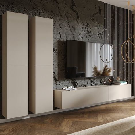 Haba Wohnwand, Modulares Wohnzimmermöbel, 6 Böden, Klapptür, Beige (1/5)