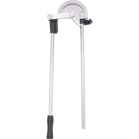 Máquina dobladora de tubos, ángulo de doblado de 0 a 180°, compatible con tubos de 18 mm, color plata. (1/2)