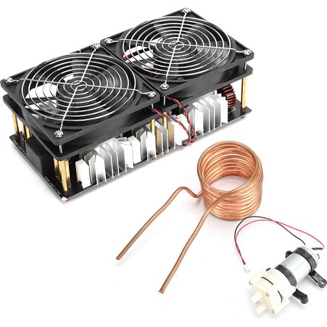 Bobine de chauffage à induction haute fréquence 2500W, module de carte chauffante puissante avec pompe à eau et serpentin spiralé (1/5)