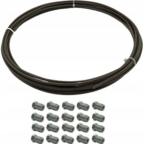 Tube en acier pour conduites de frein : disque de 10 m + 20 embouts M10x1 (1/5)