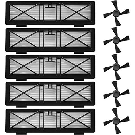 Lot de 10 brosses latérales ultra performantes compatibles avec Neato Robotics D7, D701, D750, D6, D650, D5, D4, D402, D450, D3, D301, D304 (1/5)