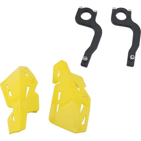 Protège-mains de moto tout-terrain, universels et robustes, pour guidon de moto, jaune, 22mm (1/3)