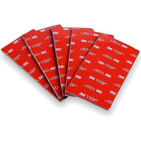 3M VHB Lot de 15 Pastilles Adhésives Double Face Extrafortes en Mousse Acrylique, Résistantes à l’Eau et à la Chaleur, Idéales pour Voiture, Maison et Bureau (25 mm x 50 mm) (1/5)