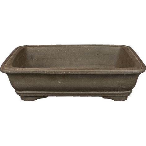 Vaso per bonsai rettangolare in gres 31,5x24x6,5 cm - GL38c