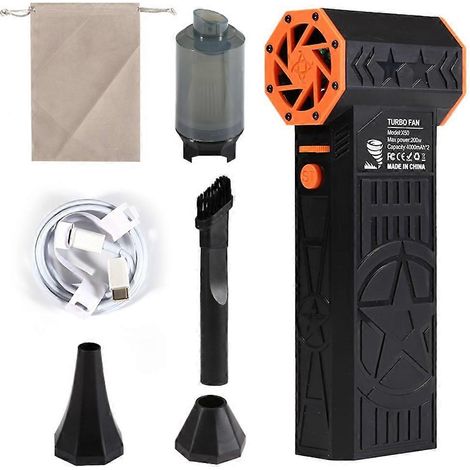 Ventilateur turbo portatif 130 000 tr/min, souffleur d'air haute puissance, souffleur de poussière avec kit d'aspiration (1/5)