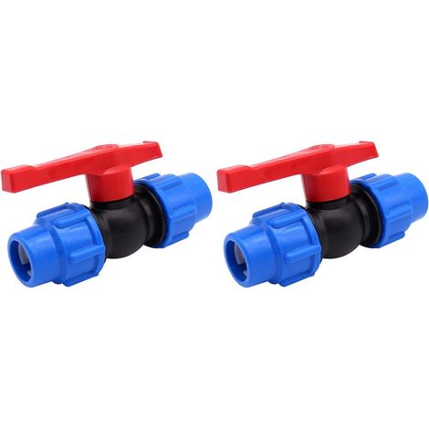 2er-Pack fertiges Absperrventil für HDPE- oder alkalische Wasserleitung 25 mm (25 mm) (1/3)