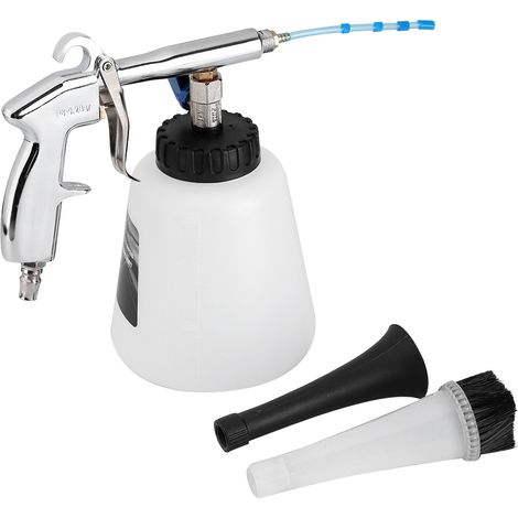 Pistolet de nettoyage haute pression pour intérieur auto, pulvérisateur à air pulsé avec bouteille de mousse.