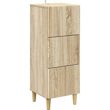 vidaXL Mobile con Cassetti Rovere Sonoma 33 x 34,5 x 90 cm