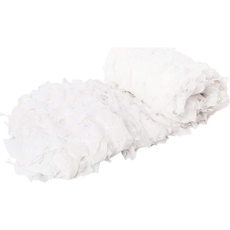 Filet de Camouflage Protection Solaire pour Parasol Camping Chasse Décoration Abri Ombre de Tente Blanc 2m x 4m (1/5)