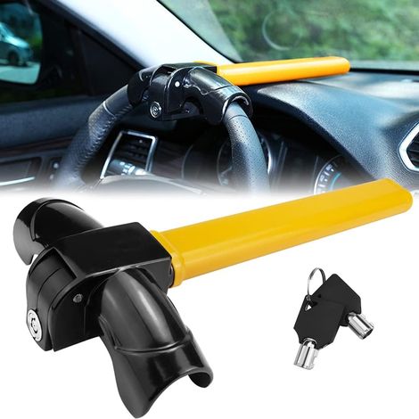 Bloqueo antirrobo para volante de coche, garantiza la seguridad y bloqueo del volante, universal y fácil de usar. (1/4)