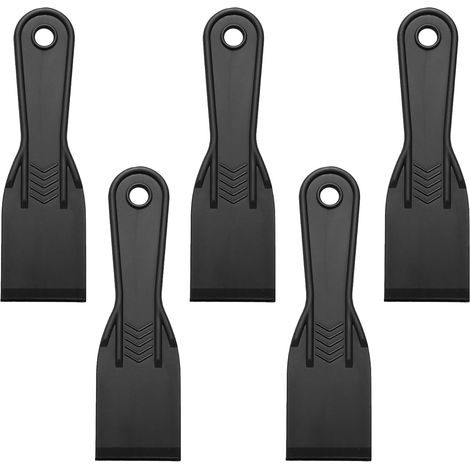 Lot de 5 couteaux à mastic en plastique, 5 cm, outil flexible pour enduire, réparer les cloisons sèches, décoller du papier peint, appliquer du plâtre ou de l'enduit