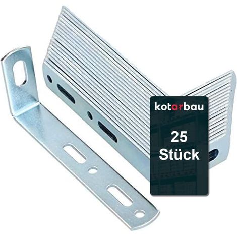 KOTARBAU Support mural 90 x 35 x 15 mm en acier galvanisé - Angle de montage (25) (1/5)