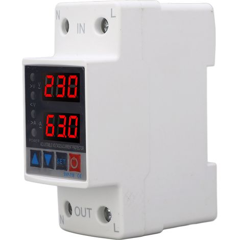 Über- und Unterspannungsschutz mit selbstrückstellender Schutzvorrichtung, einstellbarer intelligenter Strombegrenzungsverzögerung, AC 220 V, 63 A (1/5)