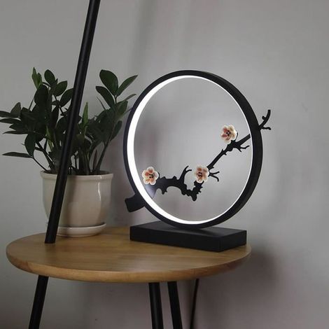 1 lampe de table, céramique et aluminium, design sculpté creux, 30 cm, E27, pour chambre, salon ou bureau d'étude (1/4)