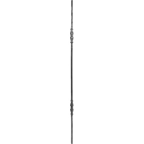 Deco Fer Forge – Barreau rond double Ø12 H1000 à facettes – Fer forgé pour décorations intérieures – Premier décor à 202mm du haut (1/2)