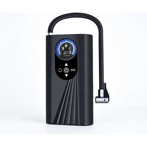 Inflador de neumático portátil 12 V para bicicleta eléctrica, verde (1/5)
