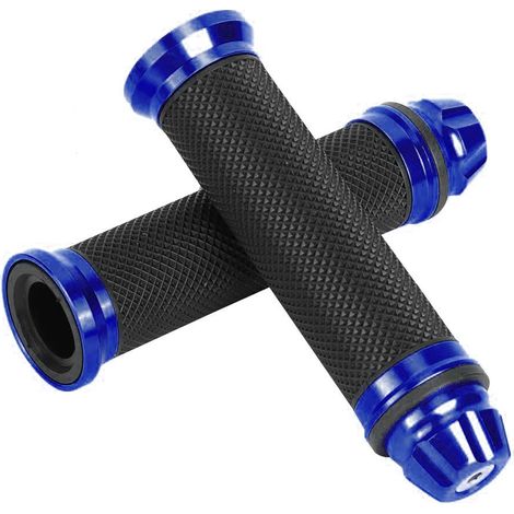 Poignées moto CNC aluminium caoutchouc pour guidon 7/8" (22mm) (1/5)
