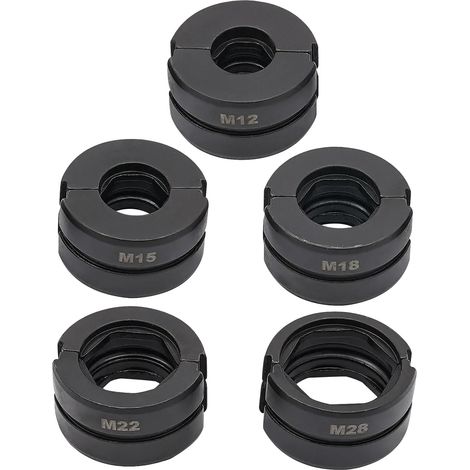 Jaws de sertissage, construction durable en Cr40, s'adapte aux outils standards, noir (1/2)