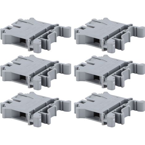 Lot de 50 borniers rail DIN UK-6N sans vis combinés cuivre pur 57A 800V 2 voies 0,2-10mm² (1/5)
