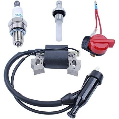 Zündspule mit Ein-Aus-Schalter, Kraftstofffiltersatz, für Honda Gx160 Gx200 5,5 PS 6,5 PS Rasenmähermotor, Motorteile, 30500-Ze1-033, 36100-Ze1-015. (1/5)