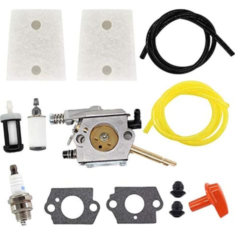 Carburateur Filtre à air Bougie d'allumage pour Stihl H24D FS48 FS52 FS66 FS81 FS86 FS106 BR400 Débroussailleuse Walbro WT-45-1 WT-45 4126 120 0600 (1/5)