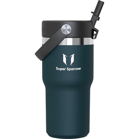 Gourde Isotherme avec Paille 620ml Tumbler Mug Isotherme Inox (1/5)