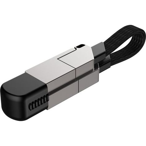 Câble incharge cable usb c charge - FAMICAM - rapide ultra 4 en 1 porte clé avec cable usb c 18w prise usb magnétique et pliable c (1/4)