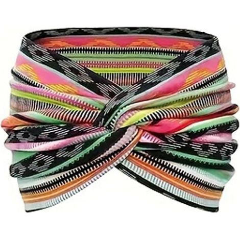 Wide elastic knotted headband for women, cross style (6) (1/5)