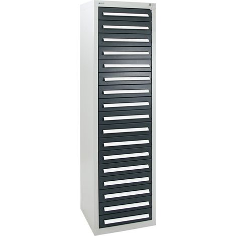 Stumpf Schubladenschrank Serie T-100/35-1, RAL 7035/7016, 17 Schubladen (1/3)
