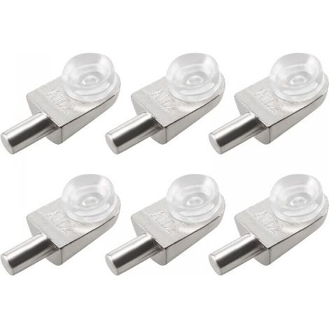 BUNTHAUS 20pcs Taquets étagère mural support d'étagère en verre en alliage de zinc ventouse