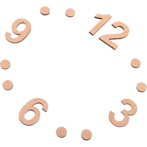 Chiffres D’horloge en Bois 3d Arabes, Kit DIY pour Salon (1/5)