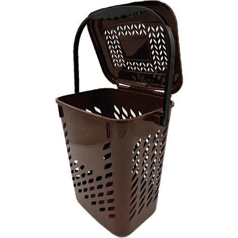 Seau à compost ajouré pour appartement - 10 litres - Marron - C080061 (1/3)