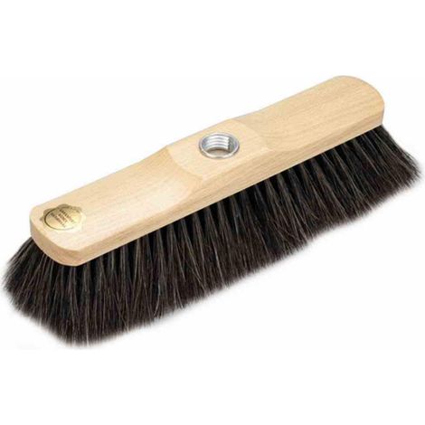 Zimmerbesen Naturhaar naturfarben 29 cm weißer Bart, lackiert