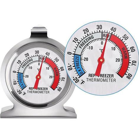 Kühlschrankthermometer aus Edelstahl, Gefrierschrankthermometer, sonnig (1/4)