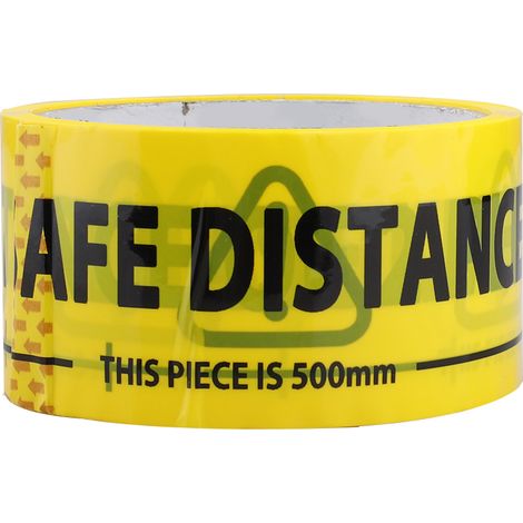 Ruban de Signalisation PVC Adhesive pour Isolation - Tape Caution "Watch Your Step" Auto-Adhésif Imperméable Fort 48mm x 33m (108ft) - 1 Rouleau (1/5)