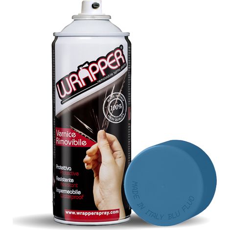 Wrapper, pellicola spray rimovibile, 400 ml - Azzurro fluo (1/2)