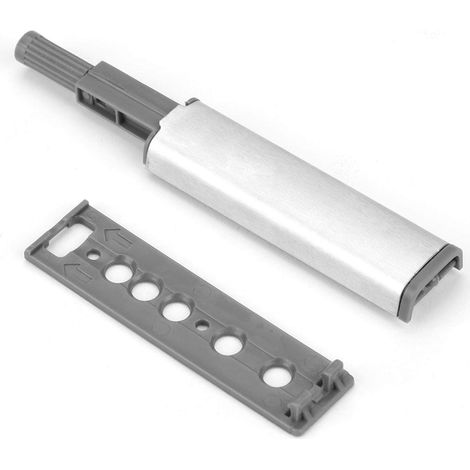 Tampons d'amortisseur pour tiroirs, Push Catch 10Pcs Système Push to Open Tampon d'amortisseur pour tiroir d'armoire de porte d'armoire de cuisine, argent (1/5)