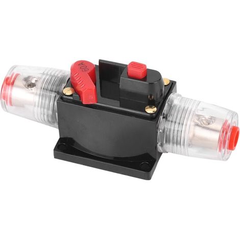 Amplificador de audio para automóvil de 12-24 V, accesorio automotriz, reinicio de disyuntor, portafusibles para automóviles Ship60A-Crezuo
