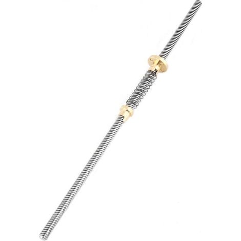UlisemT8 Gewindespindel aus Edelstahl mit spielfreier Federmutter für 3D-Drucker-Fräsmaschinen (300 mm) (1/4)