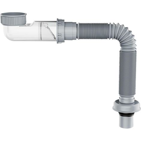 Tuyau de drainage d'évier anti-odeurs - Tuyau de vidange flexible - Installation facile - Tuyau de descente rétractable - Design flexible avec sortie latérale - Installation facile - Tube d'eau usée (1/5)