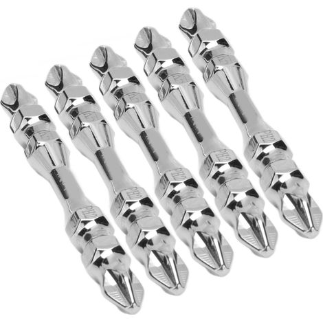 Kit de 10 embouts de tournevis hexagonaux à double extrémité 65 mm PH2 cruciformes magnétiques (1/5)
