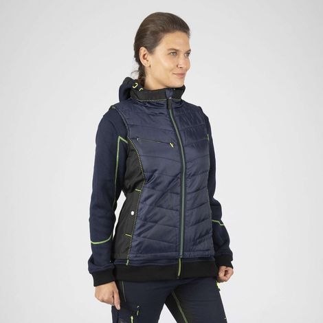 CONSTANCE DOUDOUNE SANS MANCHES DE TRAVAIL 1575 Marine , Jaune fluo XS (1/5)