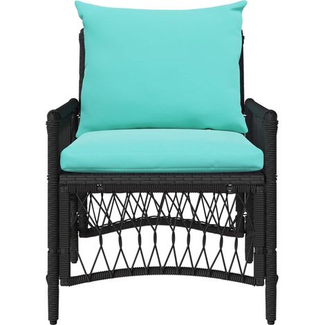 Maison Exclusive - Gartenstuhl mit Kissen Schwarz 73 x 61 x 77 cm