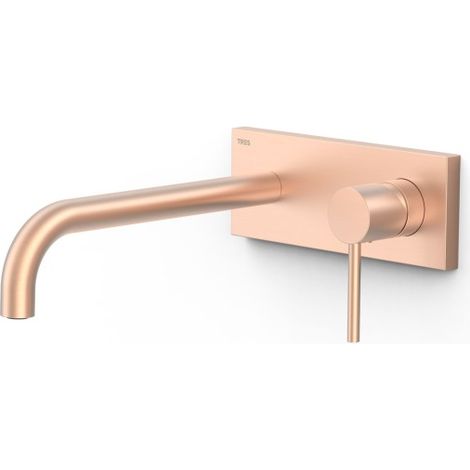 Façade mitigeur lavabo Or Rose Mat 24K - TRES 26230032OPM