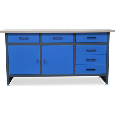 Établ HENRY, 1700 x 850 x 600 mm, bleu anthracite