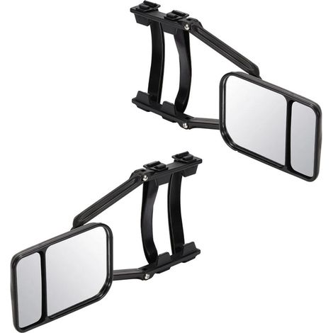 2x Rétroviseur caravane Rétroviseur camping-car pour voiture et bus, miroir auxiliaire 12,5x18,5 cm pour conduite sûre (1/5)
