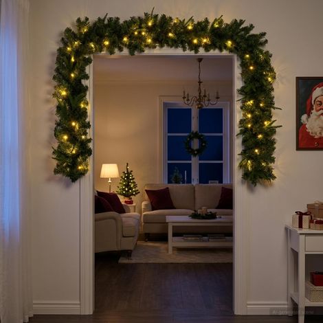 vidaXL Guirnalda de Navidad Verde 270 cm PVC y PE 50 LED (1/5)