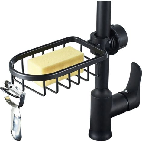 Porte-Savon Pour Barre de Douche, Porte-Savon de Douche, étagère de Douche Sans Perage Avec Crochet, Panier de Douche, Porte-Savon, éponge de Douche, Organisateur Pour Tige de 20-27 mm