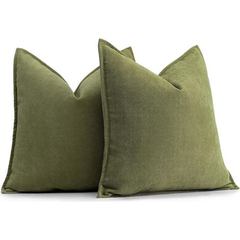 Housse de Coussin 45x45, Lot de 2 Housse Coussin en Chenille Coussin Canape pour canapé au Design élégant, Coussins Décoratifs Doux et Luxueux pour canapé, lit et décoration de la Maison (1/5)
